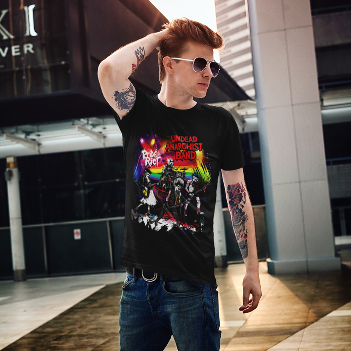 Undead Anarchist Band – PRIDE RIOT TOUR 2025 Tee “Dragged from the Grave. Delivered to the Stage.”
