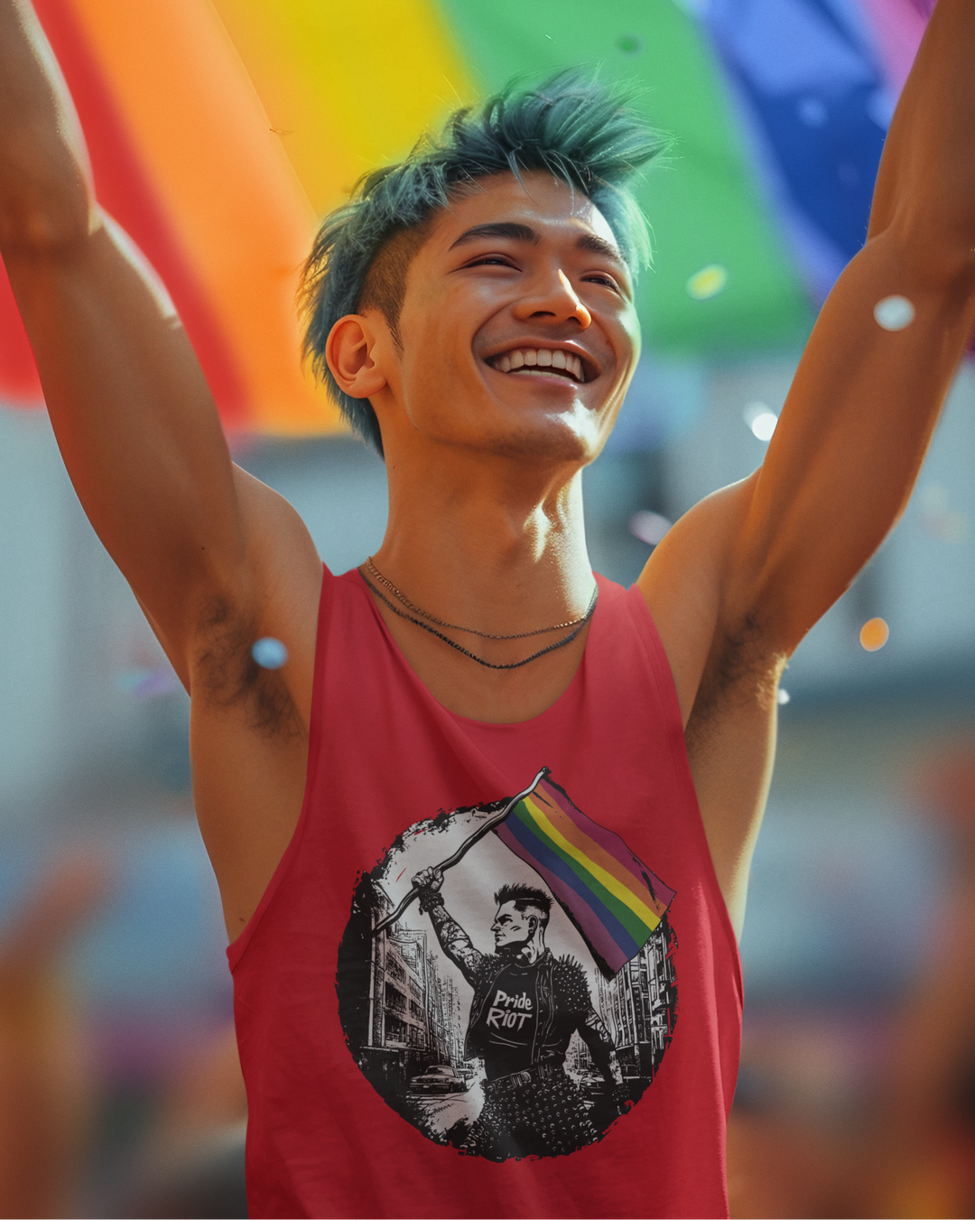 Flagbearer Pride Tank – Unisex LGBTQ+ Tank Top | Punk-Inspired, Summer Ready | Pride Riot Apparel