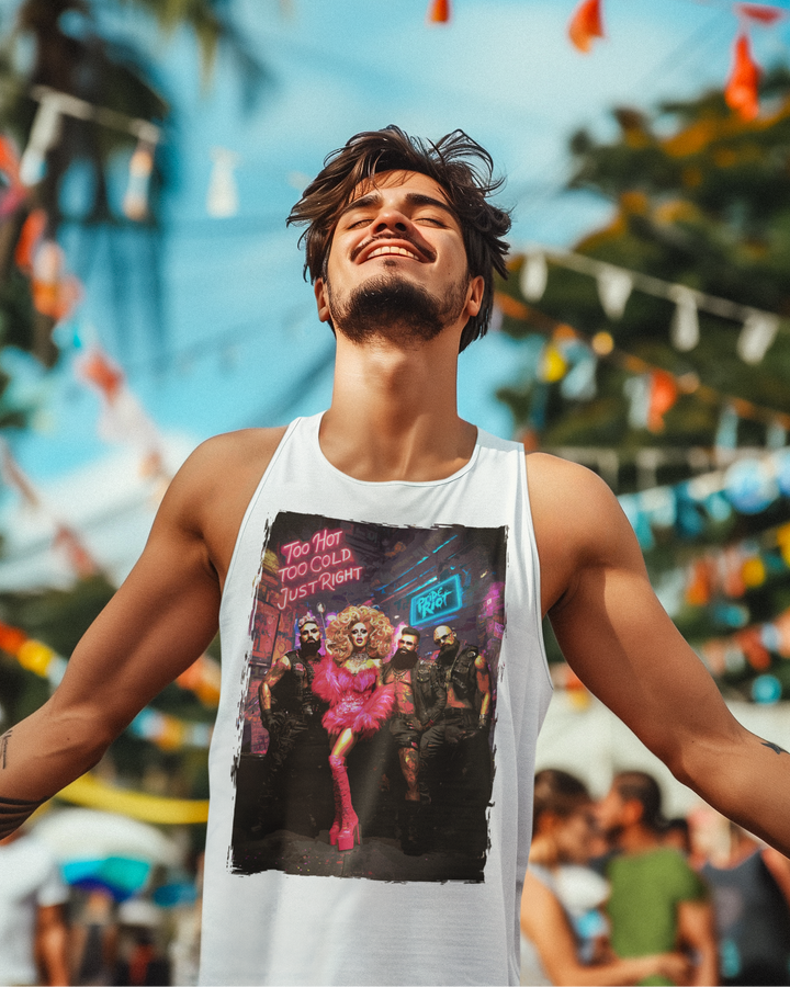 Goldie Locks Unisex Tank Top – Queer Drag Pride Streetwear by Pride Riot