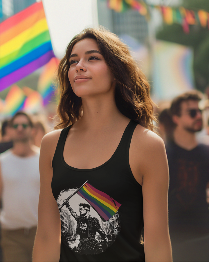 Flagbearer Pride Tank – Unisex LGBTQ+ Tank Top | Punk-Inspired, Summer Ready | Pride Riot Apparel