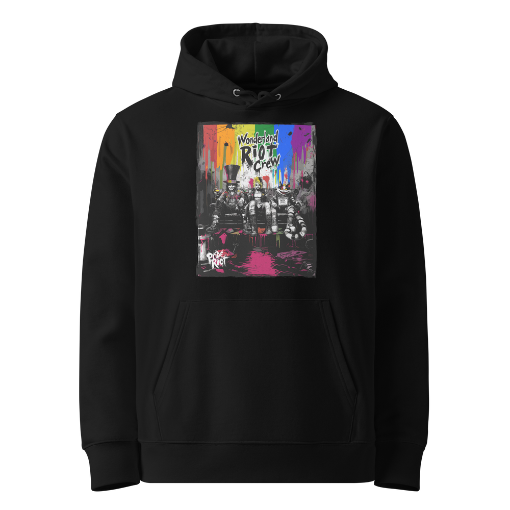 Wonderland Riot Crew hoodie in Black, front