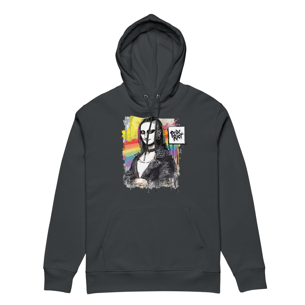 Mona Lisa hoodie in India Ink Grey, front