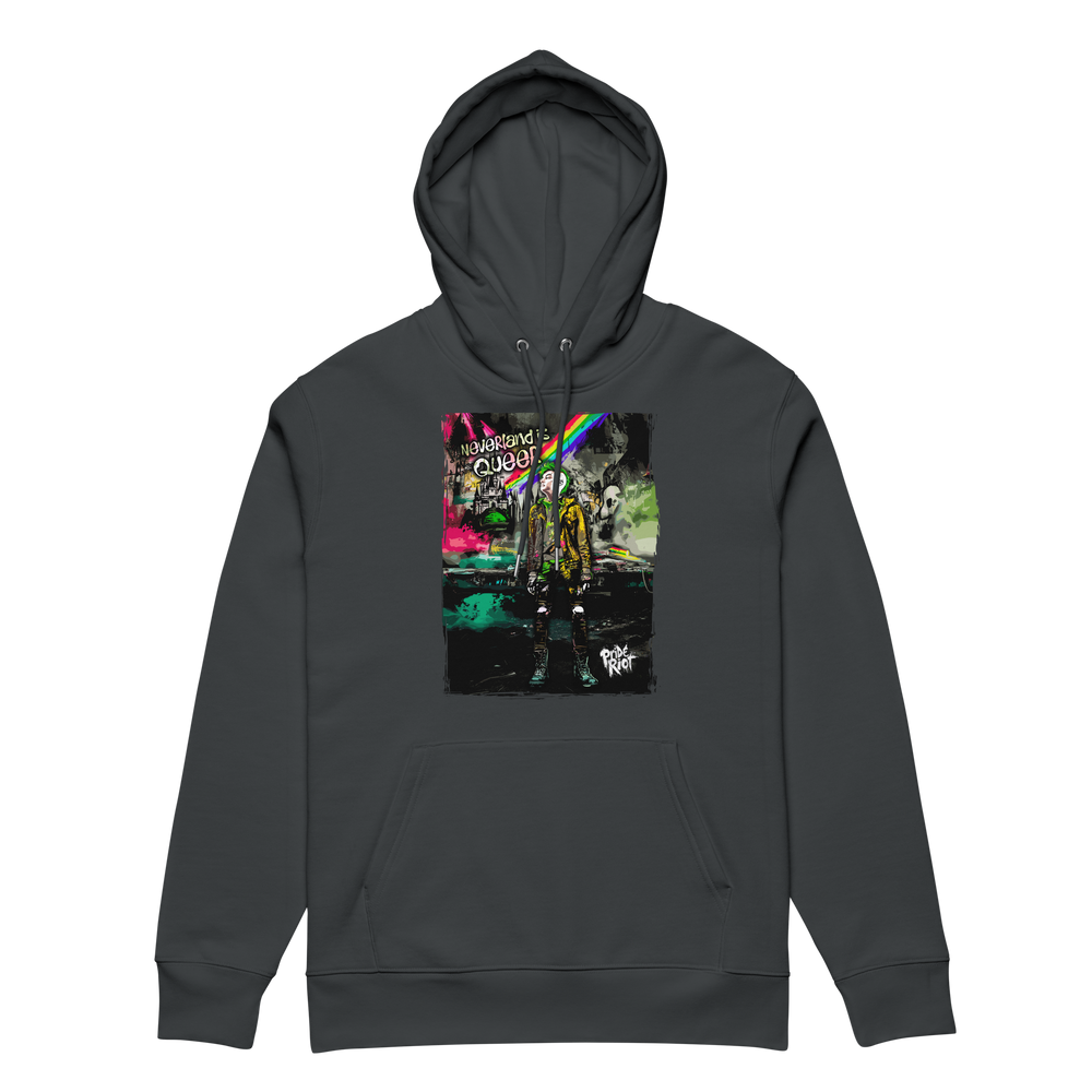 Neverland Peter hoodie in India Ink Grey, front