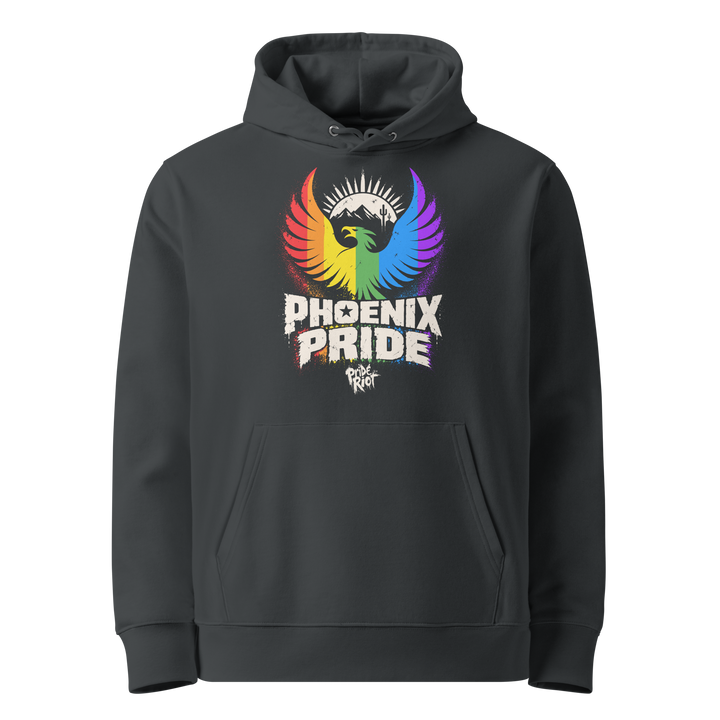 PHX Pride — Hoodie — India Ink Grey, front