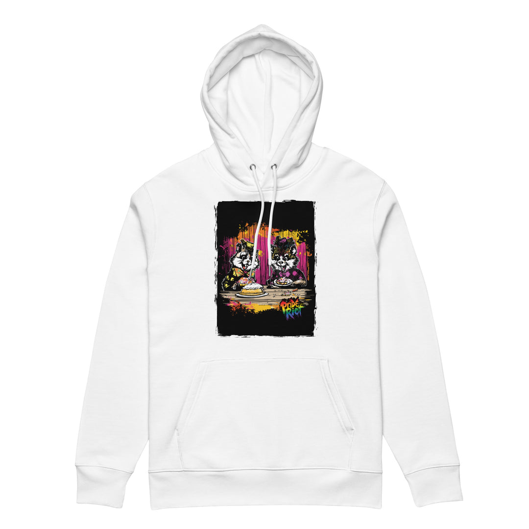 Friendsgiving Beavers hoodie — white, front — Pride Riot