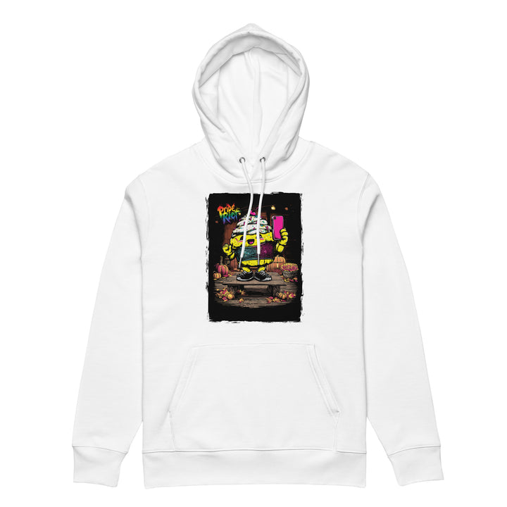Friendsgiving Tinky Cake hoodie — white, front — Pride Riot