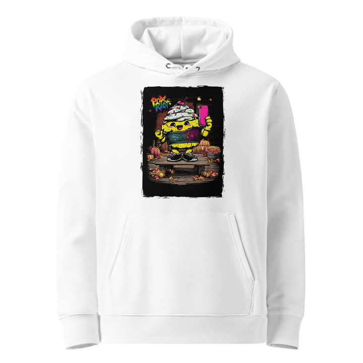 Snack: The Cream Filled Cake — Hoodie — White, front