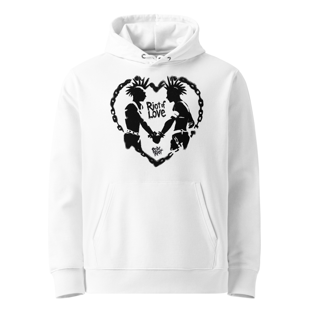 Riot of Love — Hoodie — White, front