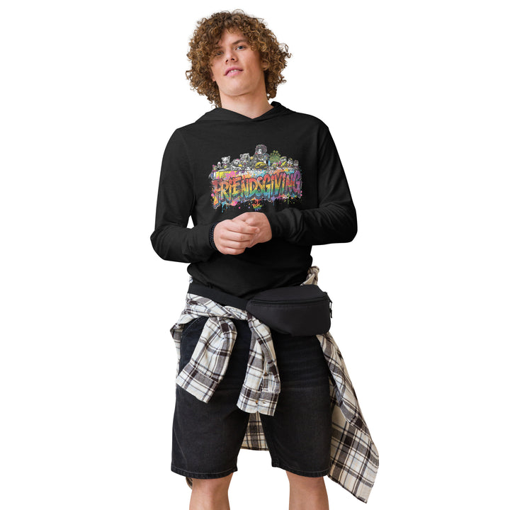 Friendsgiving Hooded Long Sleeve Tee | Pride Riot Chosen Family Punk Apparel