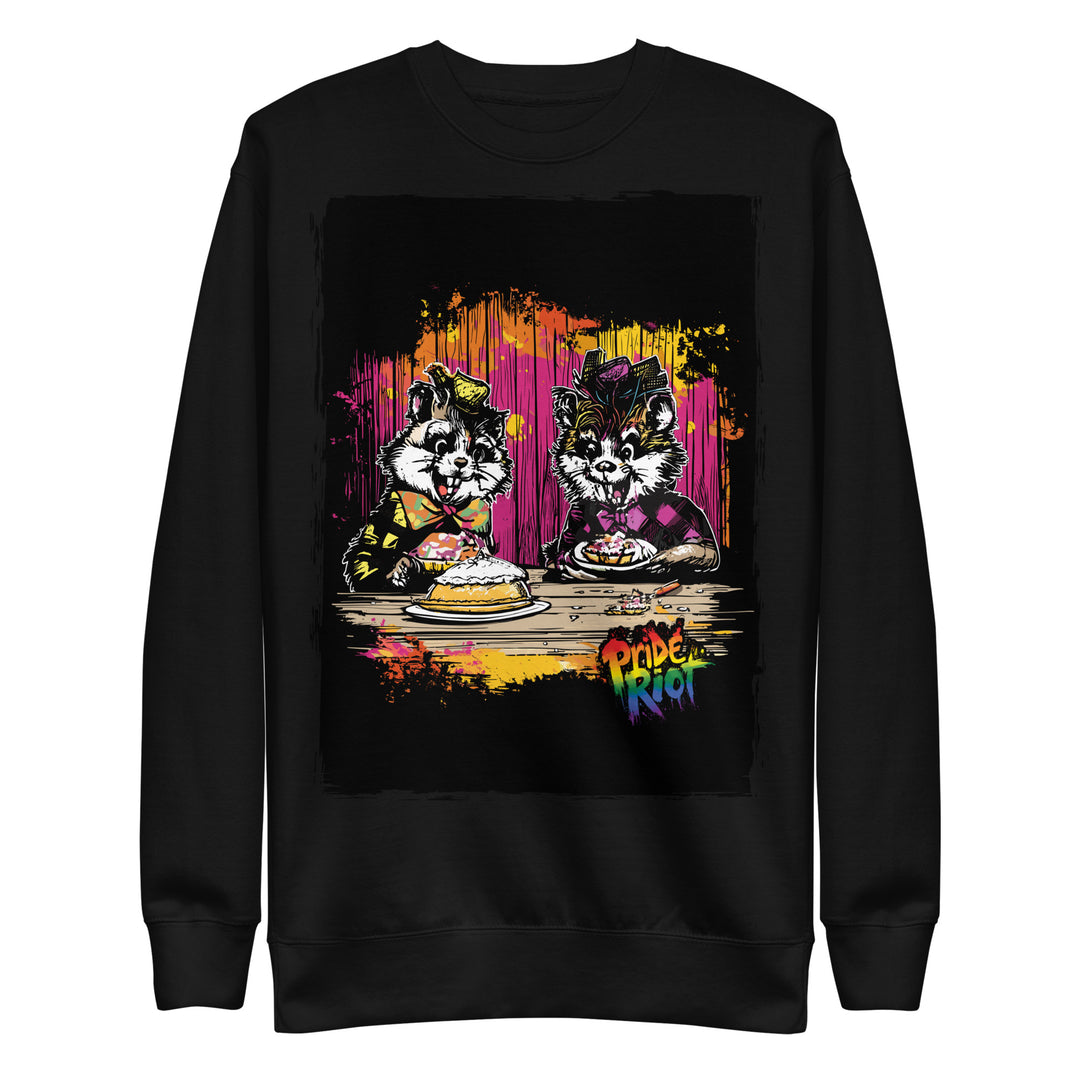Friendsgiving Beavers sweatshirt — black, front — Pride Riot
