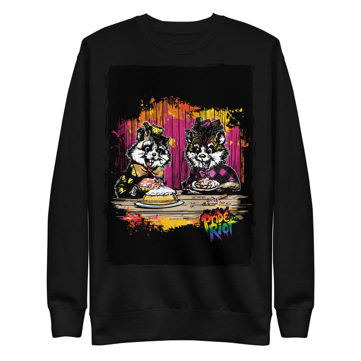 Friendsgiving Beavers sweatshirt — black, front — Pride Riot