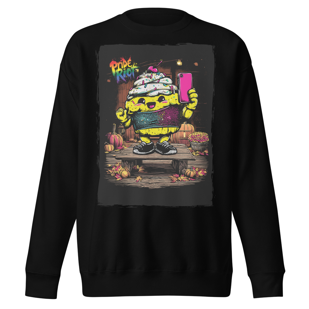 Snack: The Cream Filled Cake — Sweatshirt — Black, front
