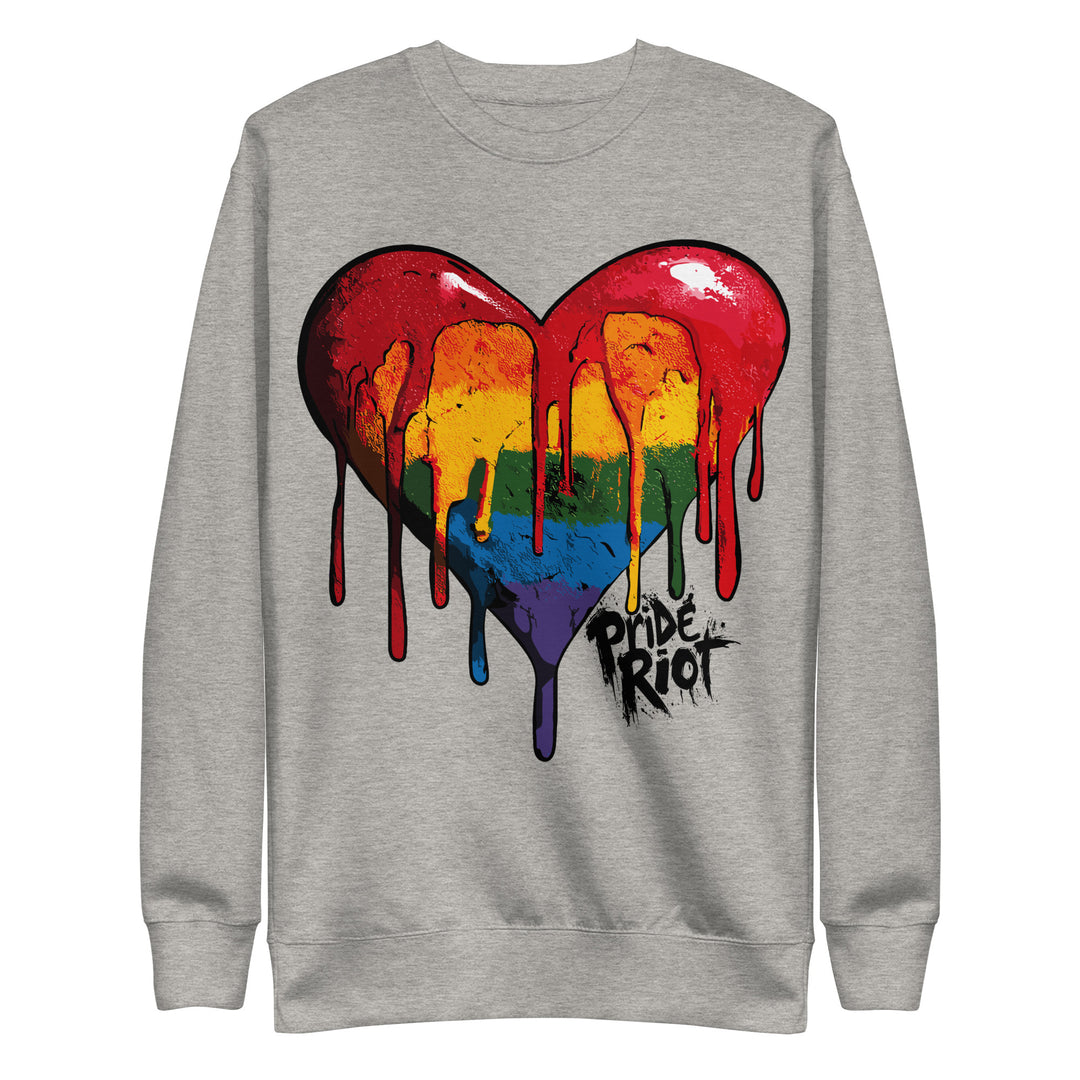 Bleeding Heart (Light) — Sweatshirt — Carbon Grey, front