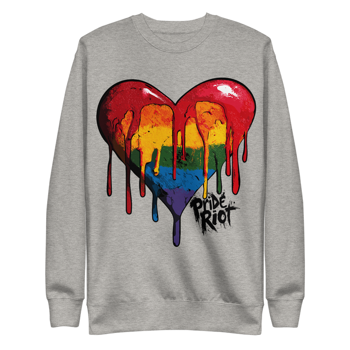 Bleeding Heart (Light) — Sweatshirt — Carbon Grey, front