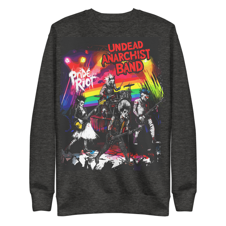 Undead Anarchist — Sweatshirt — Charcoal Heather, front
