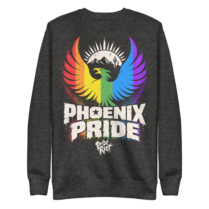 PHX Pride — Sweatshirt — Charcoal Heather, front