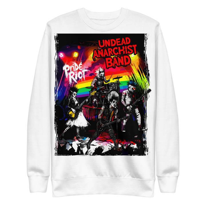 Undead Anarchist — Sweatshirt — White, front