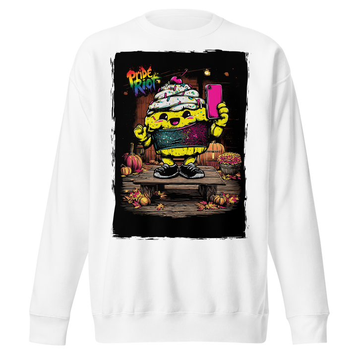 Snack: The Cream Filled Cake — Sweatshirt — White, front