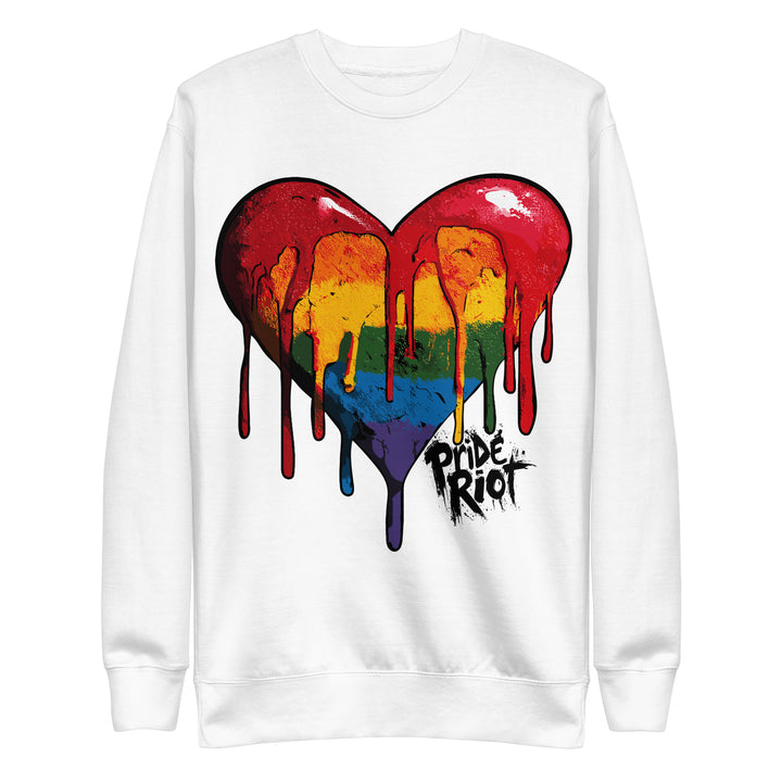 Bleeding Heart (Light) — Sweatshirt — White, front
