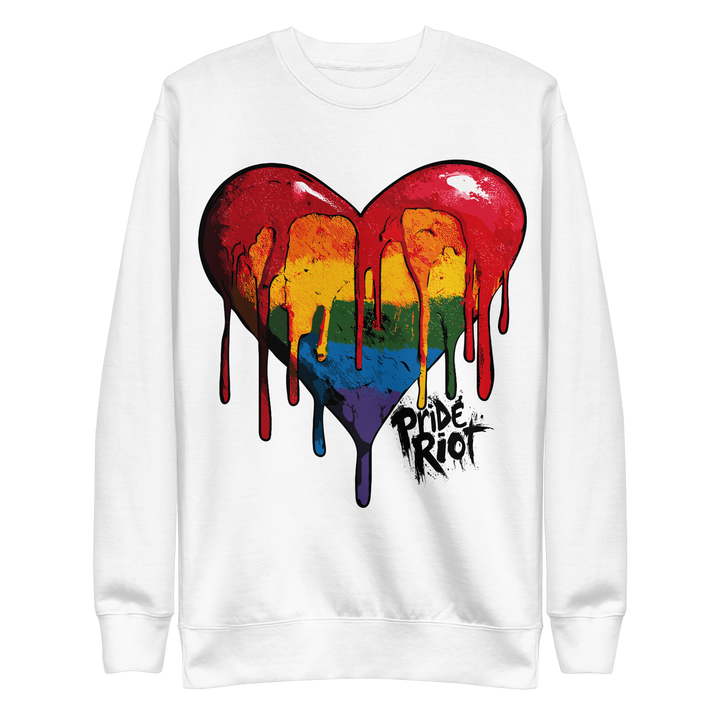 Bleeding Heart (Light) — Sweatshirt — White, front