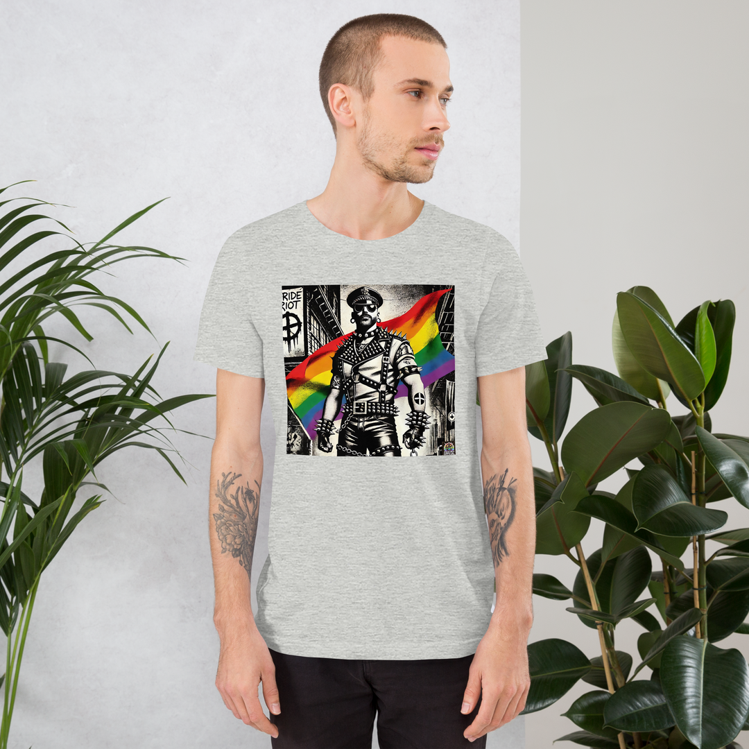 Leather Rebellion Pride Tee | Queer Punk Commander T-Shirt | LGBTQ+ Streetwear Shirt | Pride Riot 2025