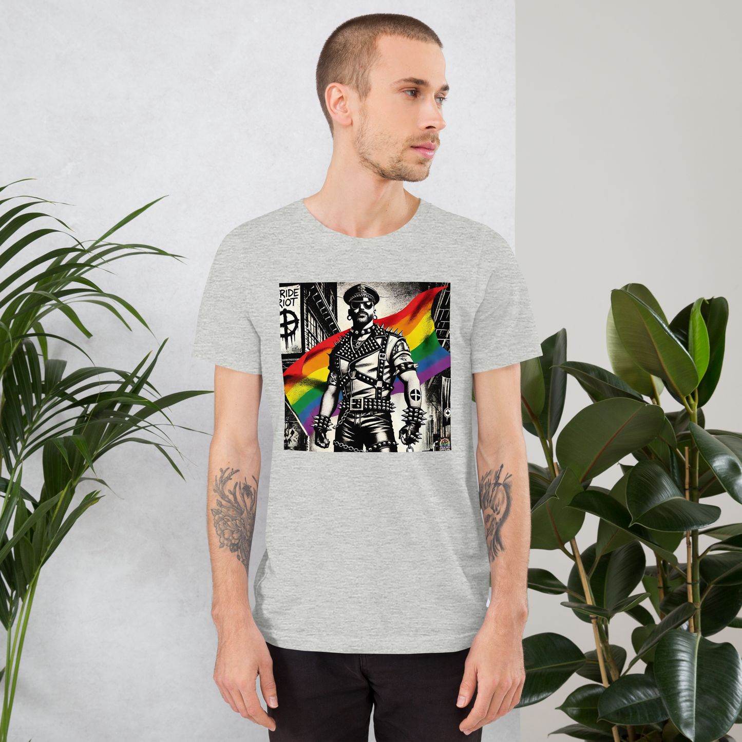 Leather Rebellion Pride Tee | Queer Punk Commander T-Shirt | LGBTQ+ Streetwear Shirt | Pride Riot 2025