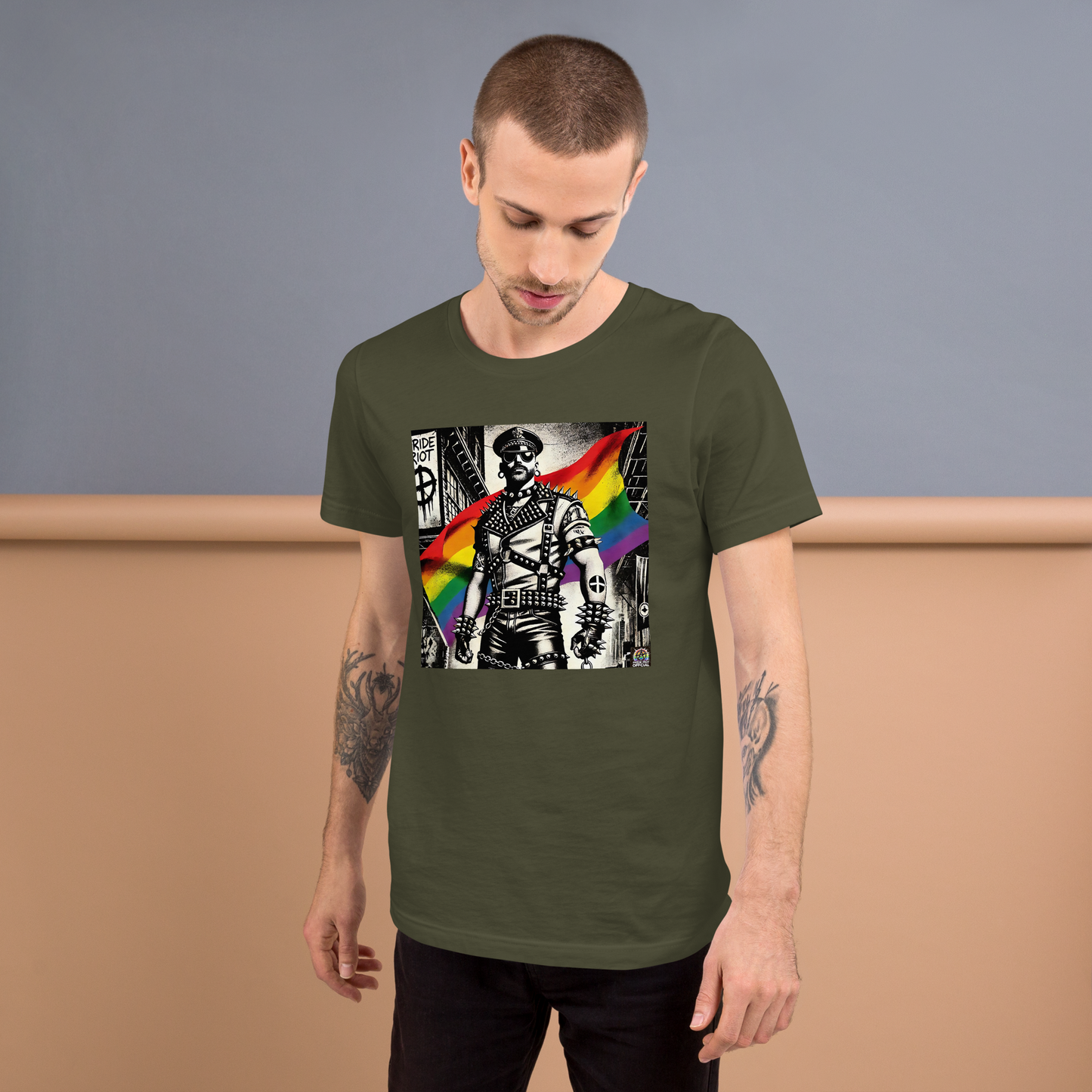 Leather Rebellion Pride Tee | Queer Punk Commander T-Shirt | LGBTQ+ Streetwear Shirt | Pride Riot 2025