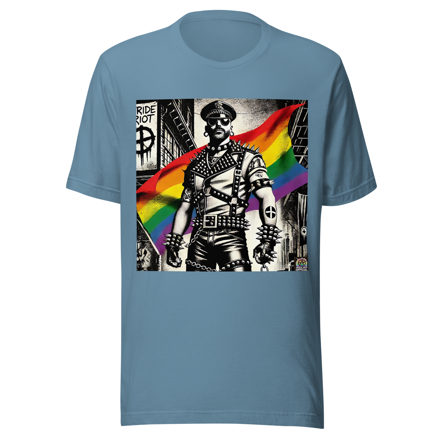 Leather Rebellion Pride Tee | Queer Punk Commander T-Shirt | LGBTQ+ Streetwear Shirt | Pride Riot 2025
