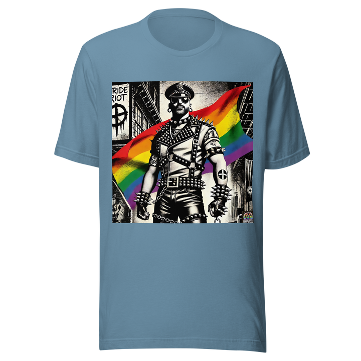 Leather Rebellion Pride Tee | Queer Punk Commander T-Shirt | LGBTQ+ Streetwear Shirt | Pride Riot 2025
