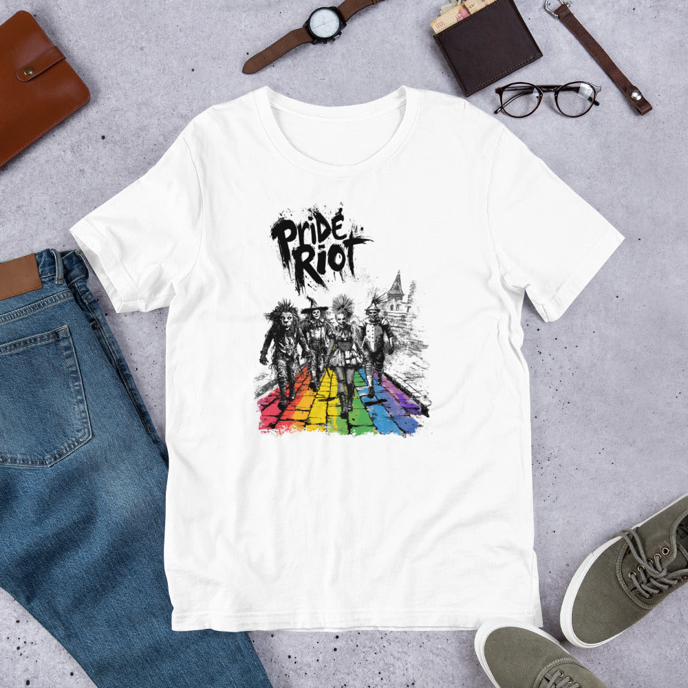 Pride Riot Tee – Wizard of Oz Punk 2025 (Rainbow Brick Road Edition)