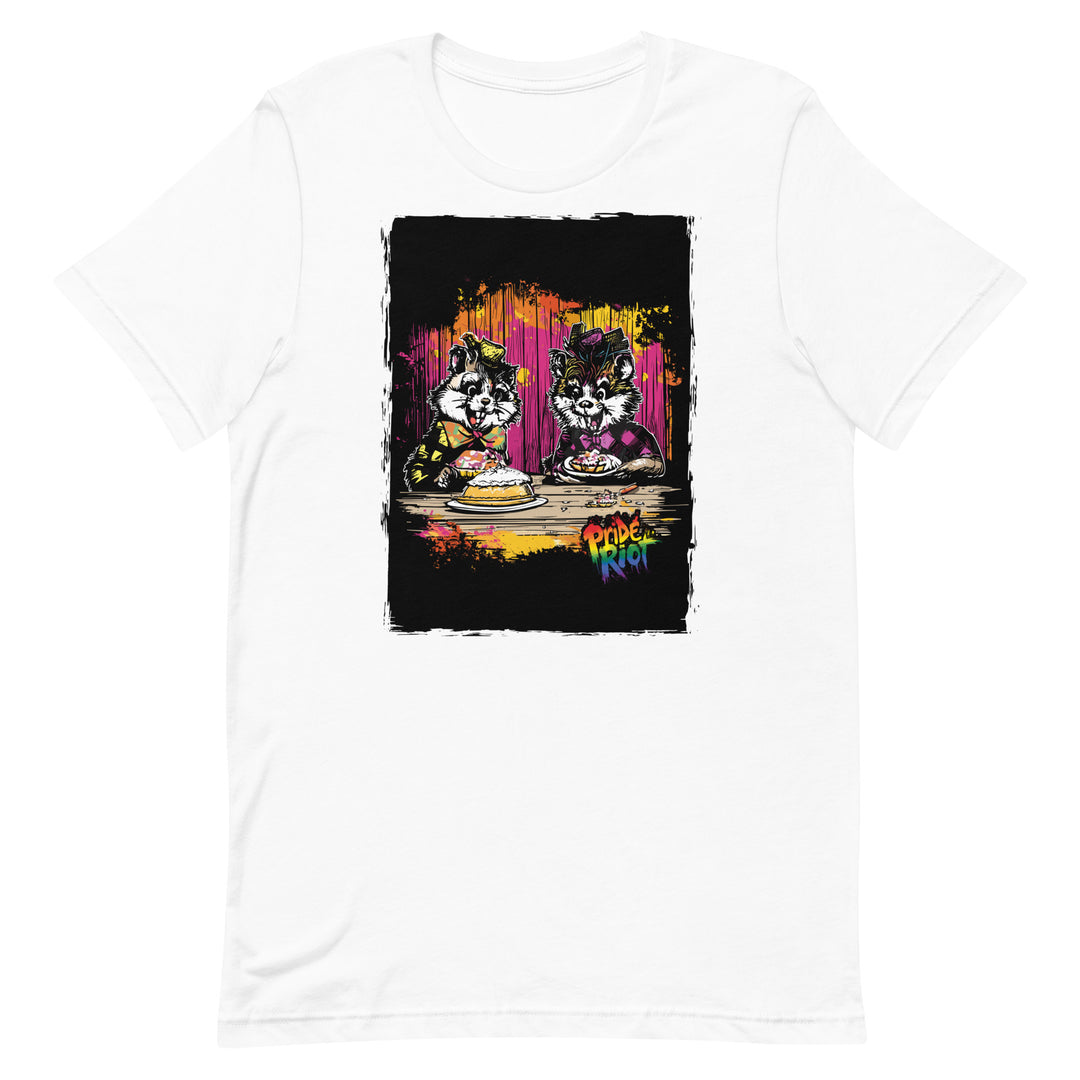 Friendsgiving Beavers tee — white, front — Pride Riot