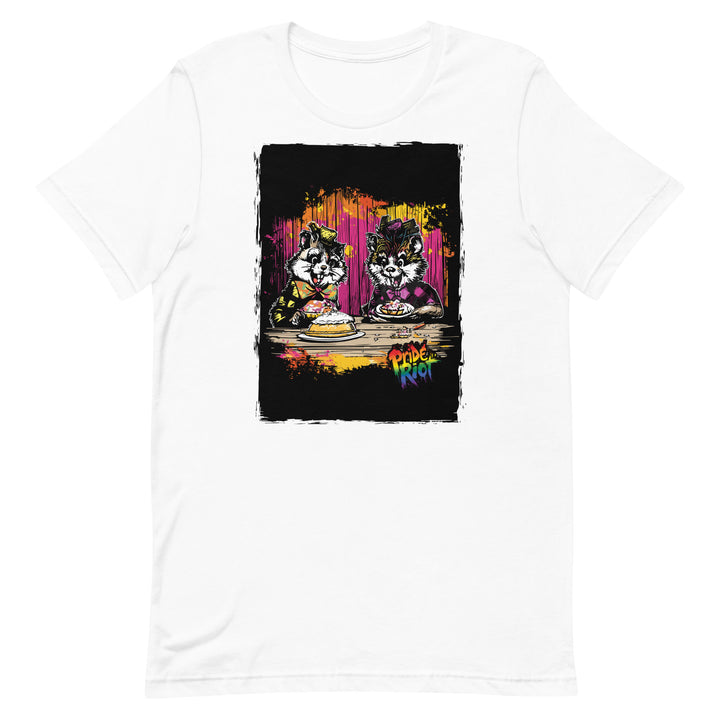 Friendsgiving Beavers tee — white, front — Pride Riot