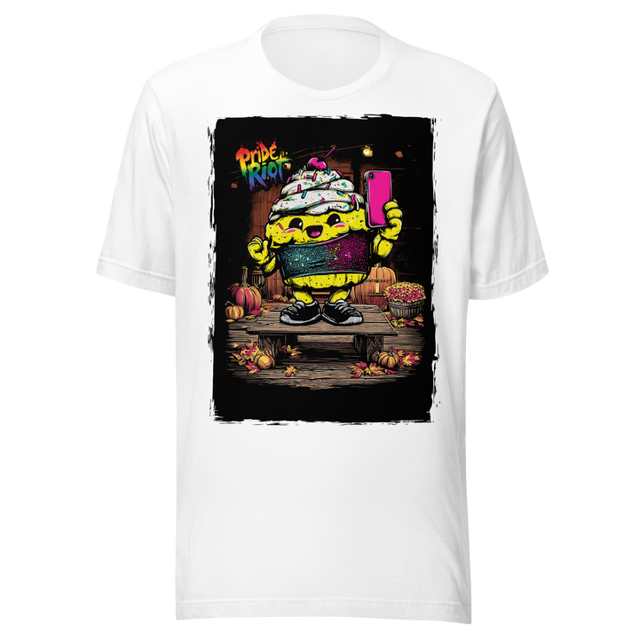 Snack: The Cream Filled Cake — Tee — White, front