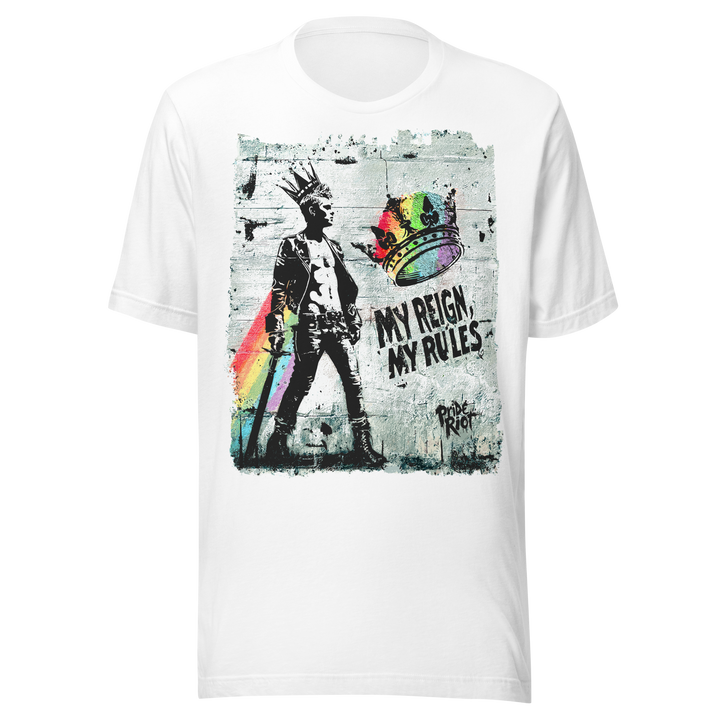 Punk Prince: My Reign, My Rules (Dark) — Tee — White, front
