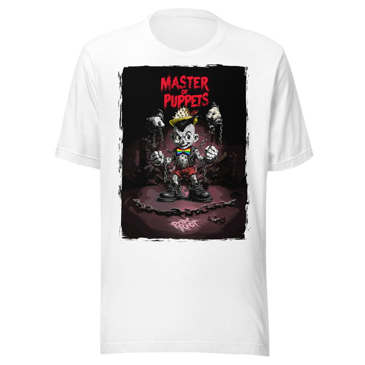 Pinocchio: No Master, No Maker — Tee — White, front