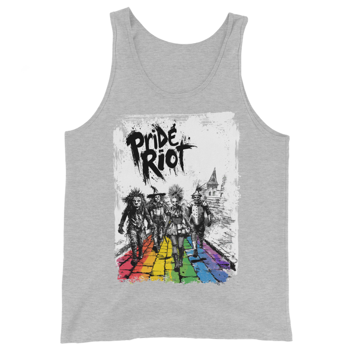 No Place Like Loud tank in Athletic Heather, front