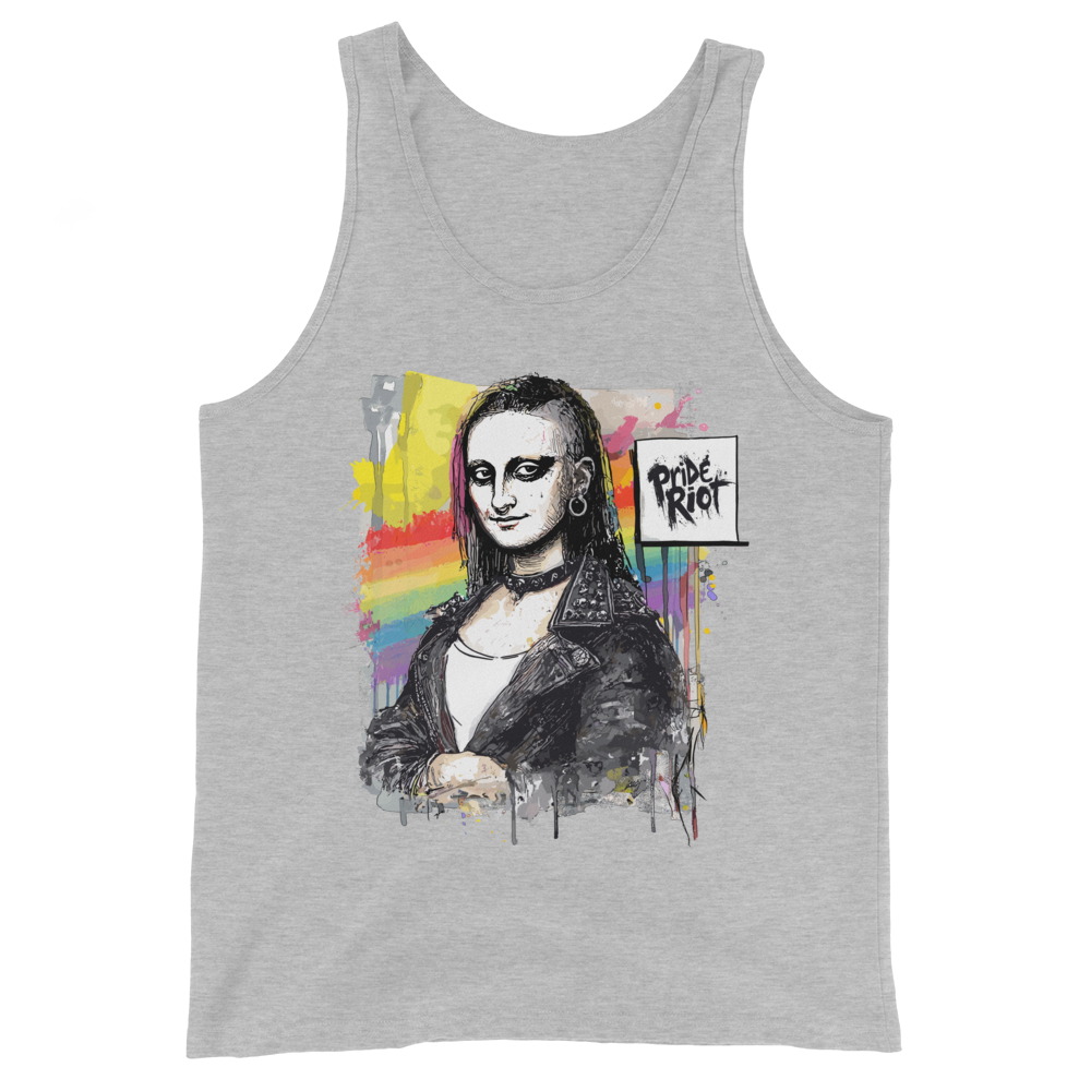 Mona Lisa tank in Athletic Heather, front