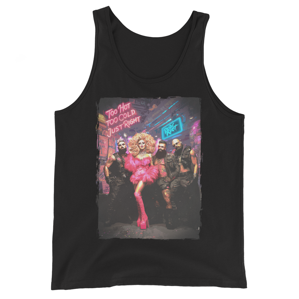 Goldie & Bears tank in Black, front