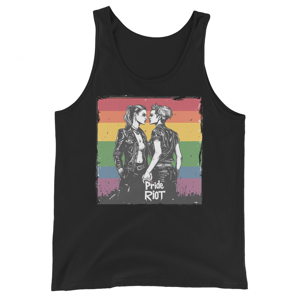 Rebel Lovers tank in Black, front