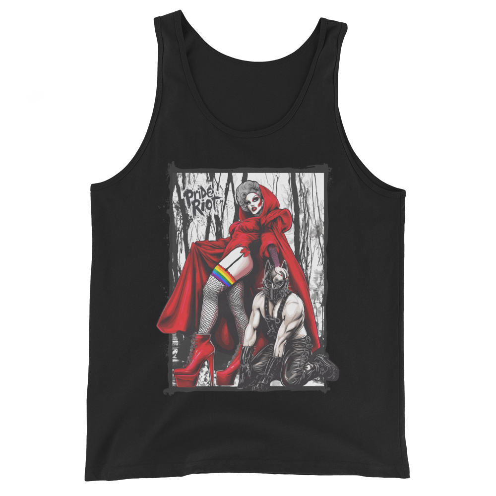 Red Riding Hood tank in Black, front