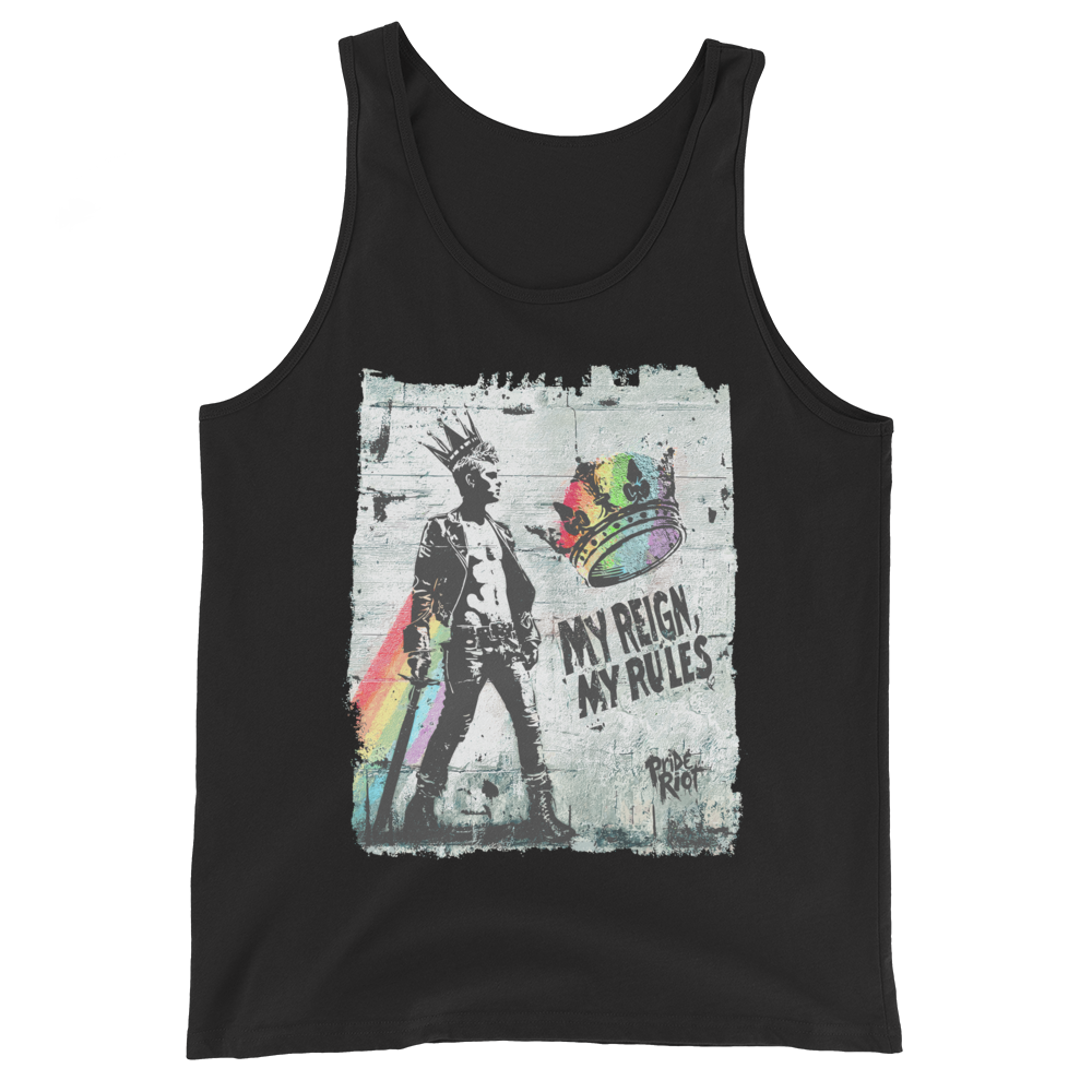 Punk Prince tank in Black, front