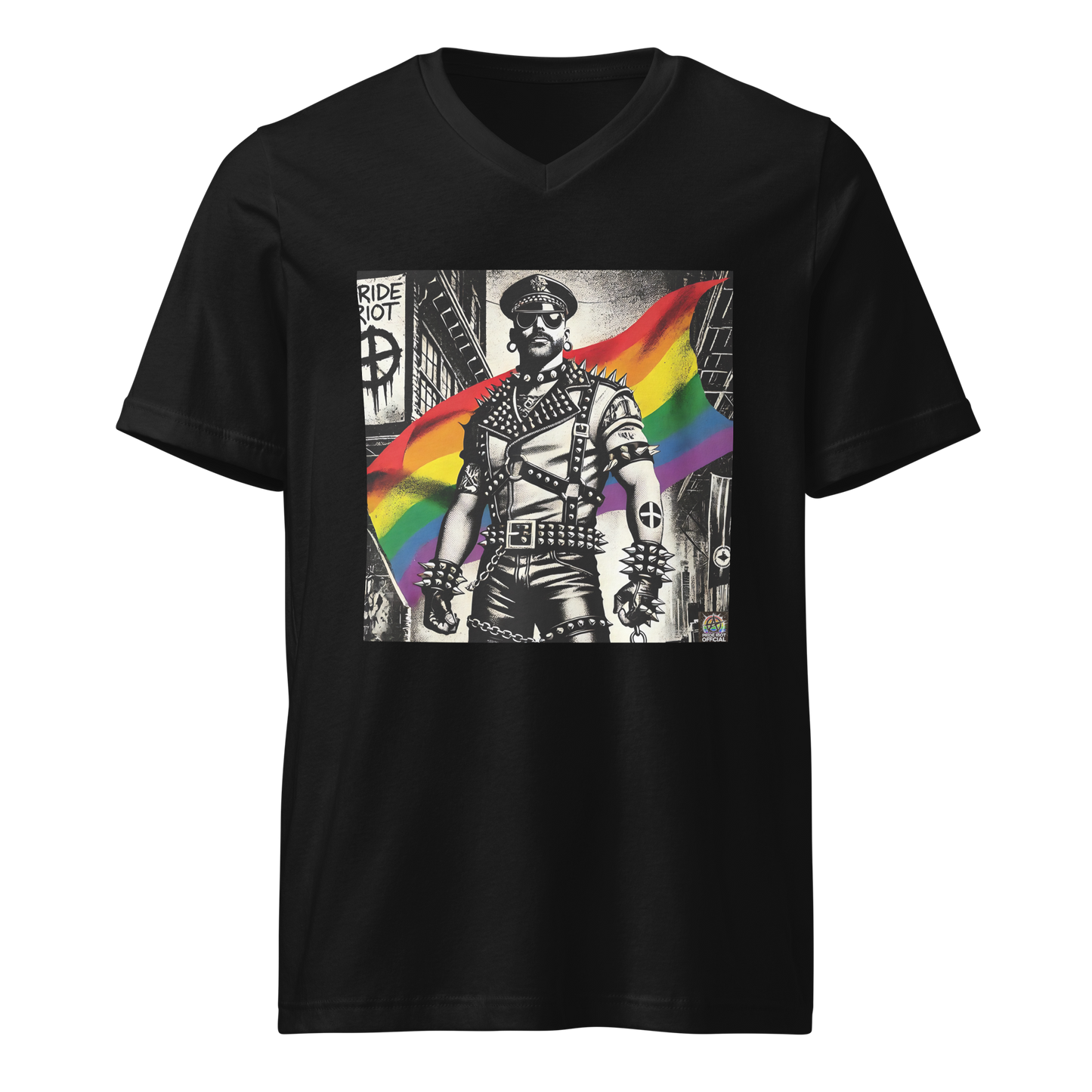 🔥 Pride Riot – Riot Commander V-Neck Tee 🔥