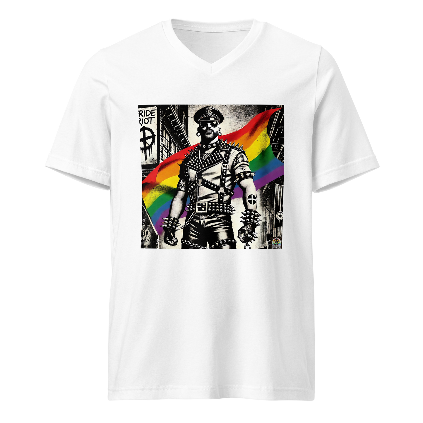 🔥 Pride Riot – Riot Commander V-Neck Tee 🔥