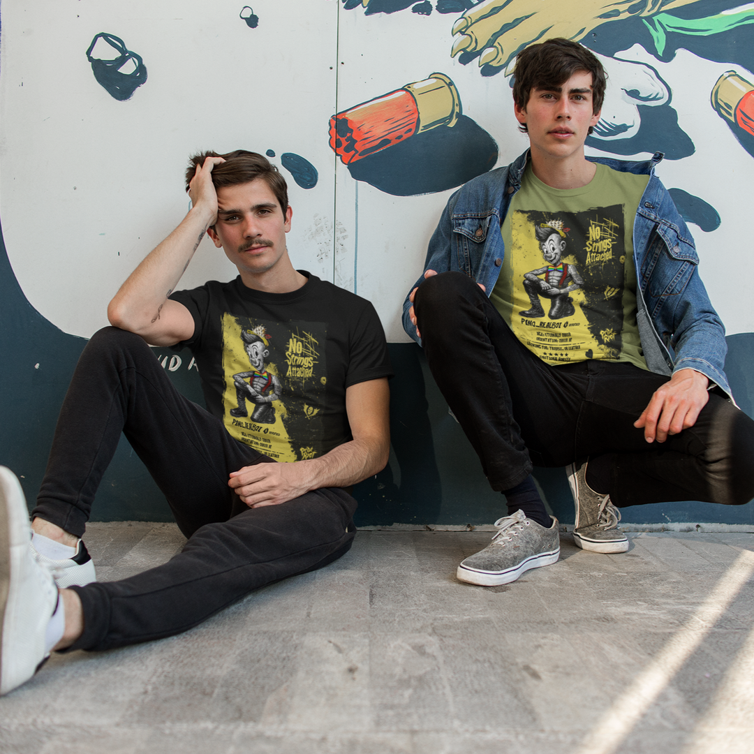 No Strings Attached – Queer Pinocchio Punk T-Shirt | LGBTQ Pride Streetwear by Pride Riot